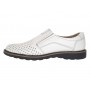 Pantofi barbati casual de vara cu perforatii - Corsa Piele Naturala Alb GKR506A